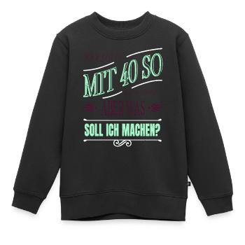 cool geek zitat sprüche familienname 4t57369 - Kinder Premium Organic Sweatshirt - Schwarz - Vorne - AI Model Kid Female (0cm)
