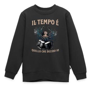 Il Tempo Quello Che Decido Io Strumento Musicale - Kinder Premium Organic Sweatshirt - Schwarz - Vorne - AI Model Kid Female (0cm)