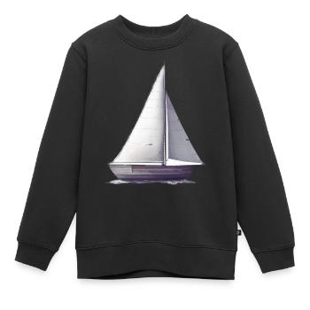 Segeln Segelboot Segelsport Segler Segelschiff - Kinder Premium Organic Sweatshirt - Schwarz - Vorne - AI Model Kid Female (0cm)