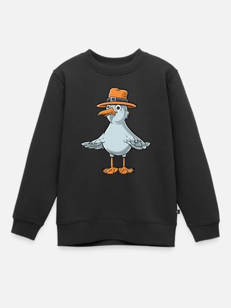 Mouette drôle - Sweat Premium enfant bio - noir