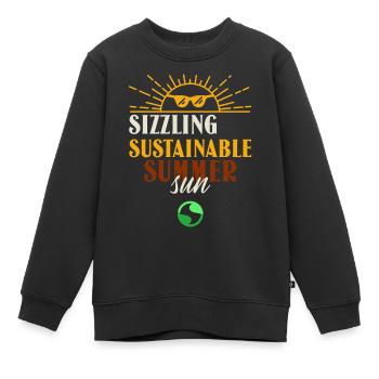 Étés chauds et durables, éco-vacances - Sweat Premium enfant bio - noir - Devant - AI Model Kid Female (0cm)