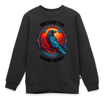 Viking Spirit - Kinder Premium Organic Sweatshirt - Schwarz - Vorne - AI Model Kid Female (0cm)