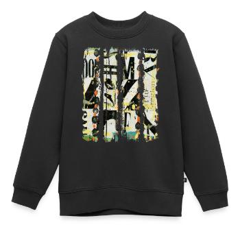 Extraits de journaux Albums Magazines Code alphabet - Sweat Premium enfant bio - noir - Devant - AI Model Kid Female (0cm)