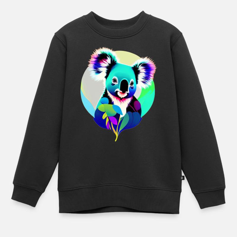 Koala - Kinder Premium Organic Sweatshirt - Schwarz