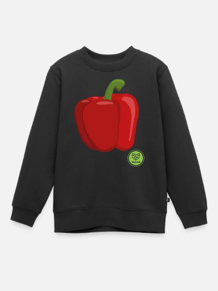 Paprika - Kinder Premium Organic Sweatshirt - Schwarz