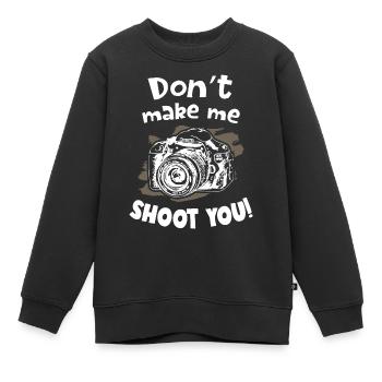 Ne me fais pas photographier ton appareil photo de photographe - Sweat Premium enfant bio - noir - Devant - AI Model Kid Female (0cm)