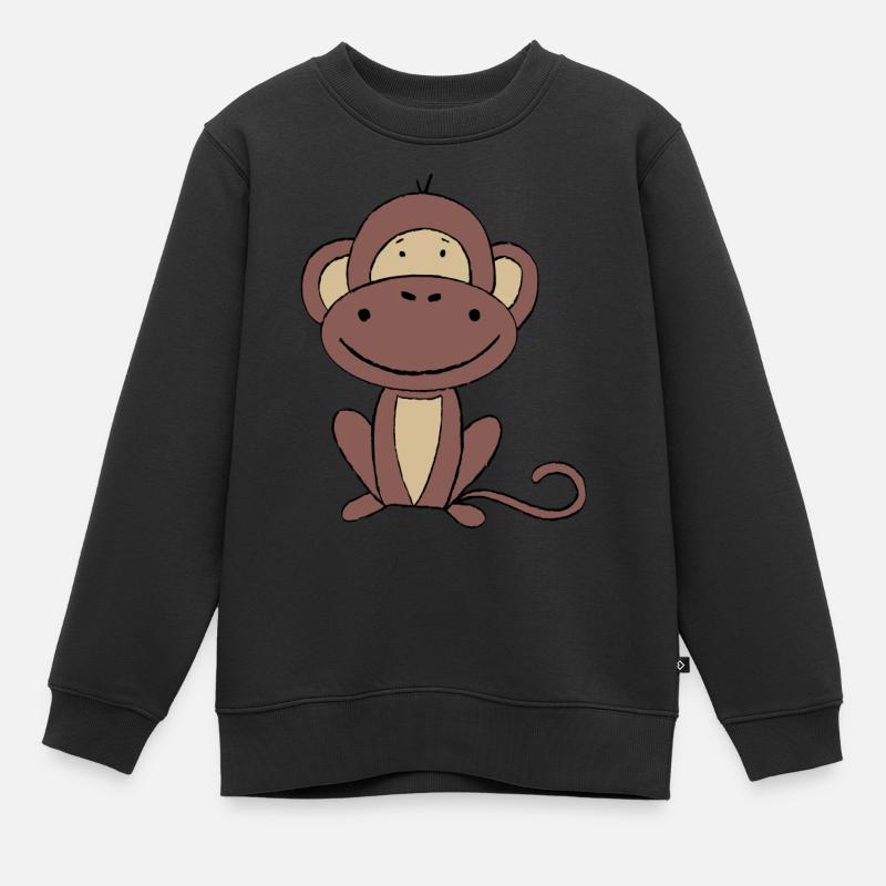 Monkey - Kids Premium Organic Sweatshirt - black