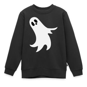 Spooky Halloween Ghost - Kids Premium Organic Sweatshirt - black - Front - AI Model Kid Female (0cm)