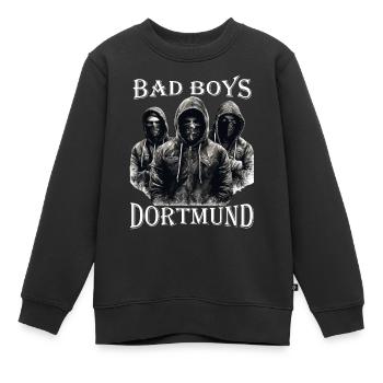 Bad Boys Dortmund für Dortmunder Ultras & Fans - Kinder Premium Organic Sweatshirt - Schwarz - Vorne - AI Model Kid Female (0cm)