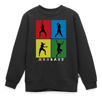 Mbalakh - Sweat Premium enfant bio - noir - Devant - AI Model Kid Female (0cm)