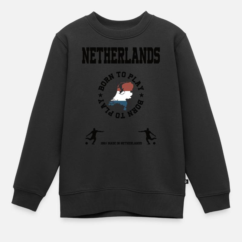 Hollande - Sweat Premium enfant bio - noir