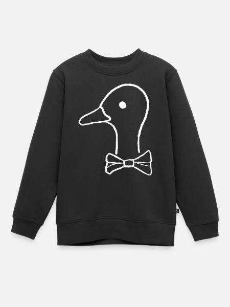 Canard avec noeud papillon - Sweat Premium enfant bio - noir