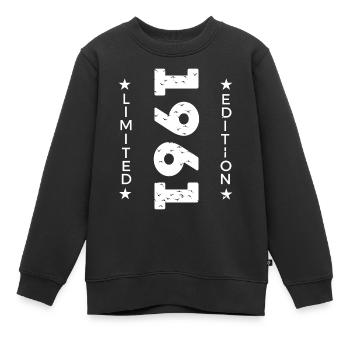 1961 LIMITED EDITION - Kids Premium Organic Sweatshirt - black - Front - AI Model Kid Female (0cm)