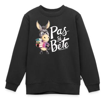 Humor ANE T Shirt - Not So Dumb - Smart Donkey - Kids Premium Organic Sweatshirt - black - Front - AI Model Kid Female (0cm)