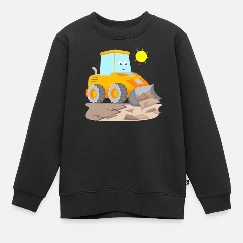 Wheel loader - Kids Premium Organic Sweatshirt - black