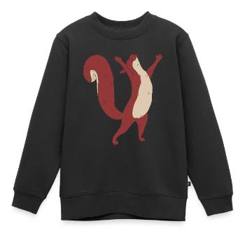 Eichhörnchen Kind Waldtiere - Kinder Premium Organic Sweatshirt - Schwarz - Vorne - AI Model Kid Female (0cm)