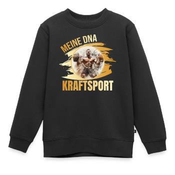 Meine DNA - Kraftsport - Kinder Premium Organic Sweatshirt - Schwarz - Vorne - AI Model Kid Female (0cm)