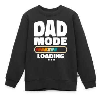 Lustiger Dad-Modus Loading Zitat Bester Vater aller Zeiten - Kinder Premium Organic Sweatshirt - Schwarz - Vorne - AI Model Kid Female (0cm)