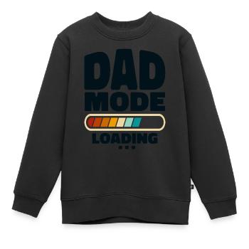 Lustiger Dad-Modus Loading Zitat Bester Vater aller Zeiten - Kinder Premium Organic Sweatshirt - Schwarz - Vorne - AI Model Kid Female (0cm)