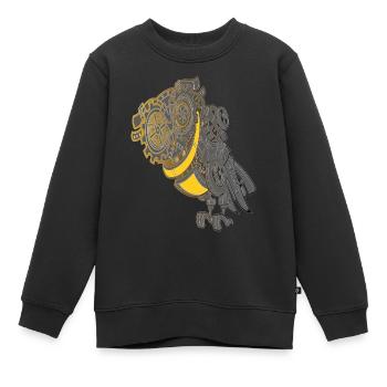 Steampunk Eule - Kinder Premium Organic Sweatshirt - Schwarz - Vorne - AI Model Kid Female (0cm)
