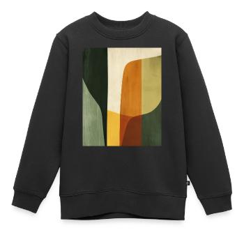 Affiche Minimaliste Geo 1 - Sweat Premium enfant bio - noir - Devant - AI Model Kid Female (0cm)