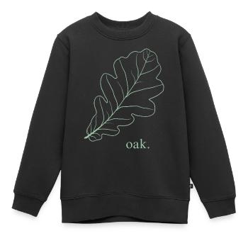 Chêne. - Sweat Premium enfant bio - noir - Devant - AI Model Kid Female (0cm)