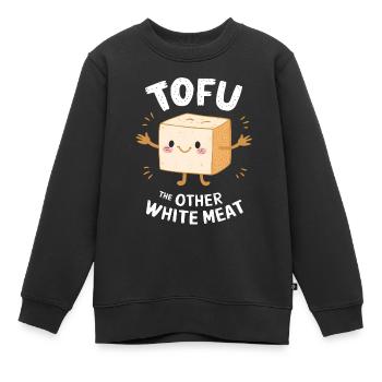 Tofu Lustiges - Kinder Premium Organic Sweatshirt - Schwarz - Vorne - AI Model Kid Female (0cm)