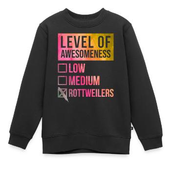 Rottweiler - Sweat Premium enfant bio - noir - Devant - AI Model Kid Female (0cm)