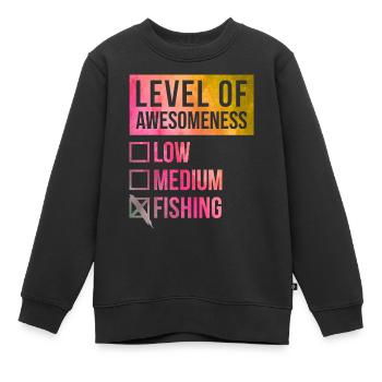 Angeln Angeln Angeln Angeln - Kinder Premium Organic Sweatshirt - Schwarz - Vorne - AI Model Kid Female (0cm)
