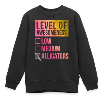Alligator Alligator Alligator - Kinder Premium Organic Sweatshirt - Schwarz - Vorne - AI Model Kid Female (0cm)