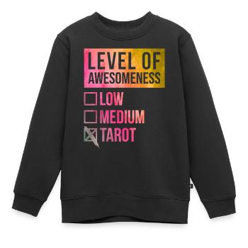Tarot Tarot Tarot - Sweat Premium enfant bio - noir - Devant - AI Model Kid Female (0cm)