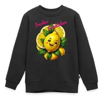 Freches Früchtchen - Kinder Premium Organic Sweatshirt - Schwarz - Vorne - AI Model Kid Female (0cm)