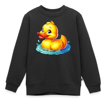 Ente Ente Ente Ente Ente - Kinder Premium Organic Sweatshirt - Schwarz - Vorne - AI Model Kid Female (0cm)