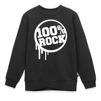 100% Percent Musique Rock Timbre Graffiti Drops - Sweat Premium enfant bio - noir - Devant - AI Model Kid Female (0cm)