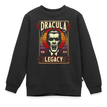 L’héritage de Dracula, Vampire monstre vintage classique - Sweat Premium enfant bio - noir - Devant - AI Model Kid Female (0cm)
