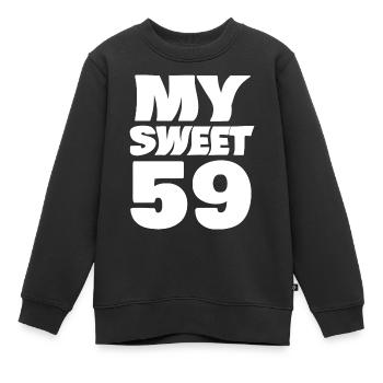 Doux 59 - Sweat Premium enfant bio - noir - Devant - AI Model Kid Female (0cm)