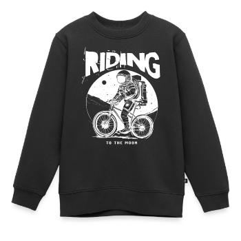 Weltraum-Radler - Kinder Premium Organic Sweatshirt - Schwarz - Vorne - AI Model Kid Female (0cm)