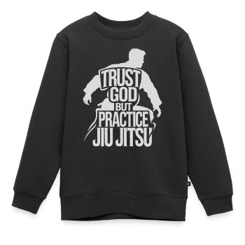 Disziplin im Grappling erleben - Kinder Premium Organic Sweatshirt - Schwarz - Vorne - AI Model Kid Female (0cm)