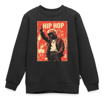 Urbanes Hip-Hop-Design - Kinder Premium Organic Sweatshirt - Schwarz - Vorne - AI Model Kid Female (0cm)