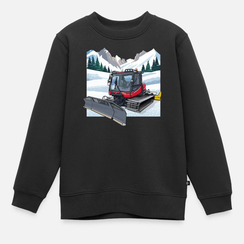 Déneigement de la dameuse - Sweat Premium enfant bio - noir