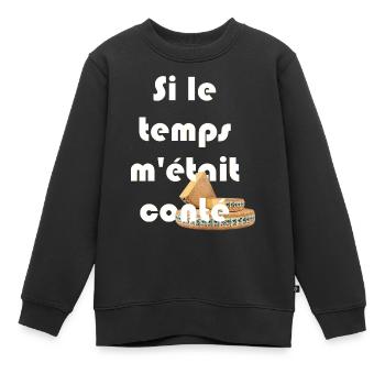 Comté - Sweat Premium enfant bio - noir - Devant - AI Model Kid Female (0cm)