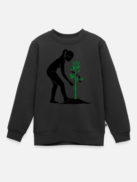 Plantes arborescentes Conservation de la nature - Sweat Premium enfant bio - noir