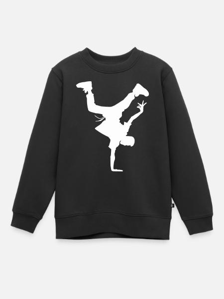 Breakdance - Sweat Premium enfant bio - noir