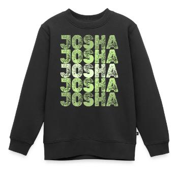 Josha als Josha - Kinder Premium Organic Sweatshirt - Schwarz - Vorne - AI Model Kid Female (0cm)