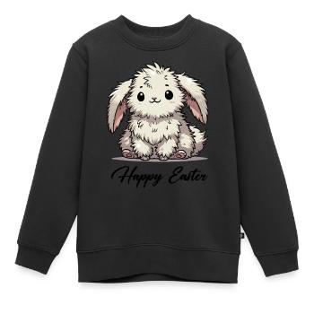 Bunny Comic Animal - Kids Premium Organic Sweatshirt - black - Front - AI Model Kid Female (0cm)