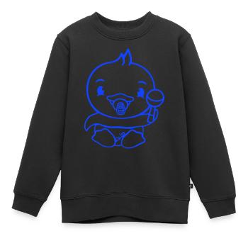 Ente Baby Kind Rassel Windel niedlich Schnuller - Kinder Premium Organic Sweatshirt - Schwarz - Vorne - AI Model Kid Female (0cm)