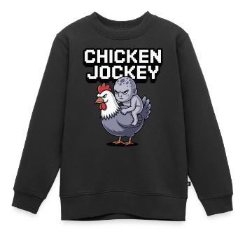 Hühner-Jockey - Kinder Premium Organic Sweatshirt - Schwarz - Vorne - AI Model Kid Female (0cm)