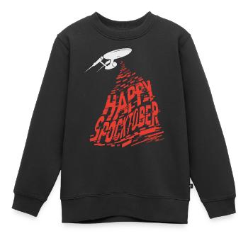 Star Trek Halloween Design Happy Spocktober - Sweat Premium enfant bio - noir - Devant - AI Model Kid Female (0cm)