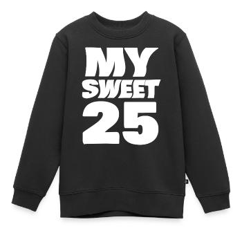 Alter 25 - Kinder Premium Organic Sweatshirt - Schwarz - Vorne - AI Model Kid Female (0cm)