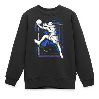 Basketballer - Basketball - Basketballspieler - Kinder Premium Organic Sweatshirt - Schwarz - Vorne - AI Model Kid Female (0cm)